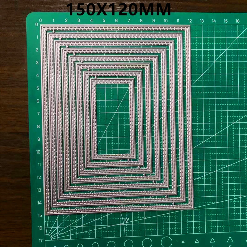 

Rectangle Metal Cutting Dies For Stamps Stencils for DIY Scrapbooking/photo album Decorative Embossing 150x120mm