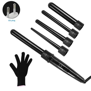 

5 In 1 Temperature Control Ceramic LED Display Salon Wand Daily Home Travel PTC Heating DIY Professional Corded Hair Curler