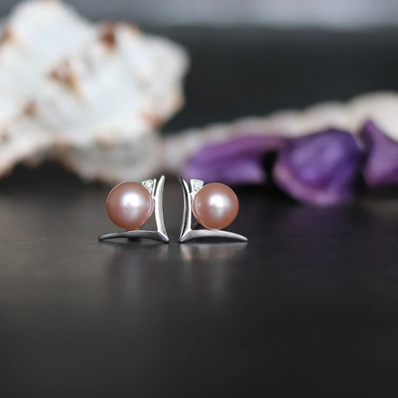 925 sterling silver pearl stud earring (6)