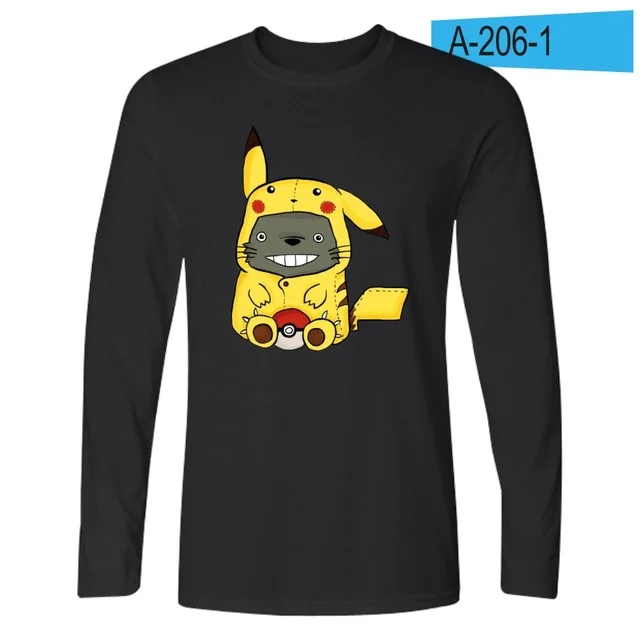 Kawaii Забавные футболки с героями мультфильмов Тоторо, костюмы, модные мужские и женские футболки, футболка, футболка с длинными рукавами тотора, толстовки, топы - Цвет: 17