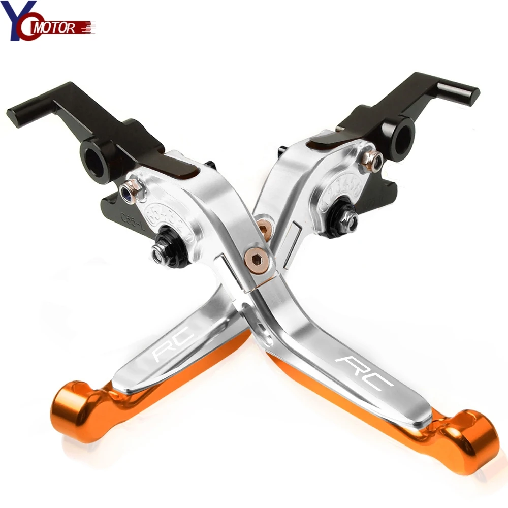 BKSLSLOR Для KTM RC RC125 200 390 Мотоцикл с ЧПУ аксессуары тормозной рычаг сцепления RC125 RC200 RC390 - Цвет: BKSLSLOR