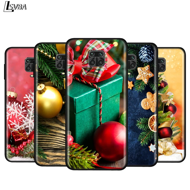 

Silicone Cover Tree Christmas Gifts For Xiaomi Redmi Note 9 9S Max 8T 8 7 6 5 Pro 5A 4X 4 Bright Black Phone Case