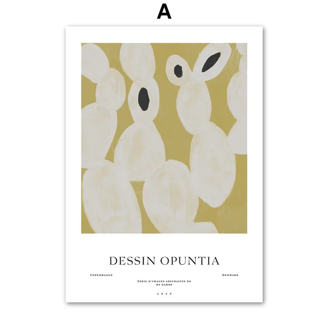 Nordic Posters And Prints Geometry Abstract Cactus Plant Human Body Draw Wall Art Canvas Painting Decor Pictures For Living Room A