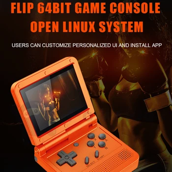 

V90 3 Inch Ips Screen Handheld Game Console Dual Open System Game Console 16 Simulator 3D New Game Gifts For Children