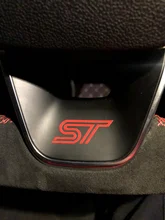 2x estilo do carro automóvel interior volante painel central de controle b-pilar etiqueta para st rs fiesta foco mondeo