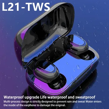

L21 Bluetooth Earphone Business Music Wireless Headphones 5D HiFi In-ear Sports Headset Support HD Call For Smart Phone