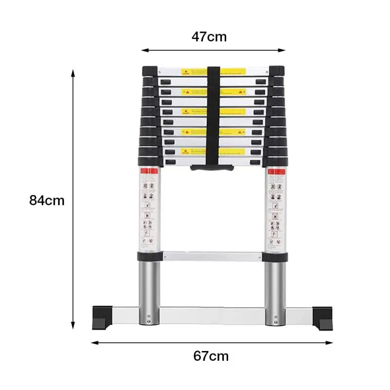 Lightweight Telescopic Aluminium Ladder Multifunction Portable
