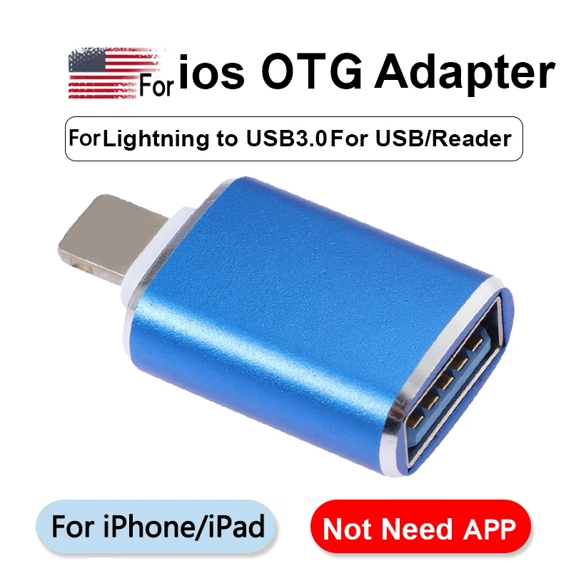 usb to iphone converter Famale USB 3.0 OTG for Lightning Camera Adapter Converter Data SD Card U Disk OTG For iPhone 13 12 11 Pro XS MAX XR X 8 Plus SE converter phone charger