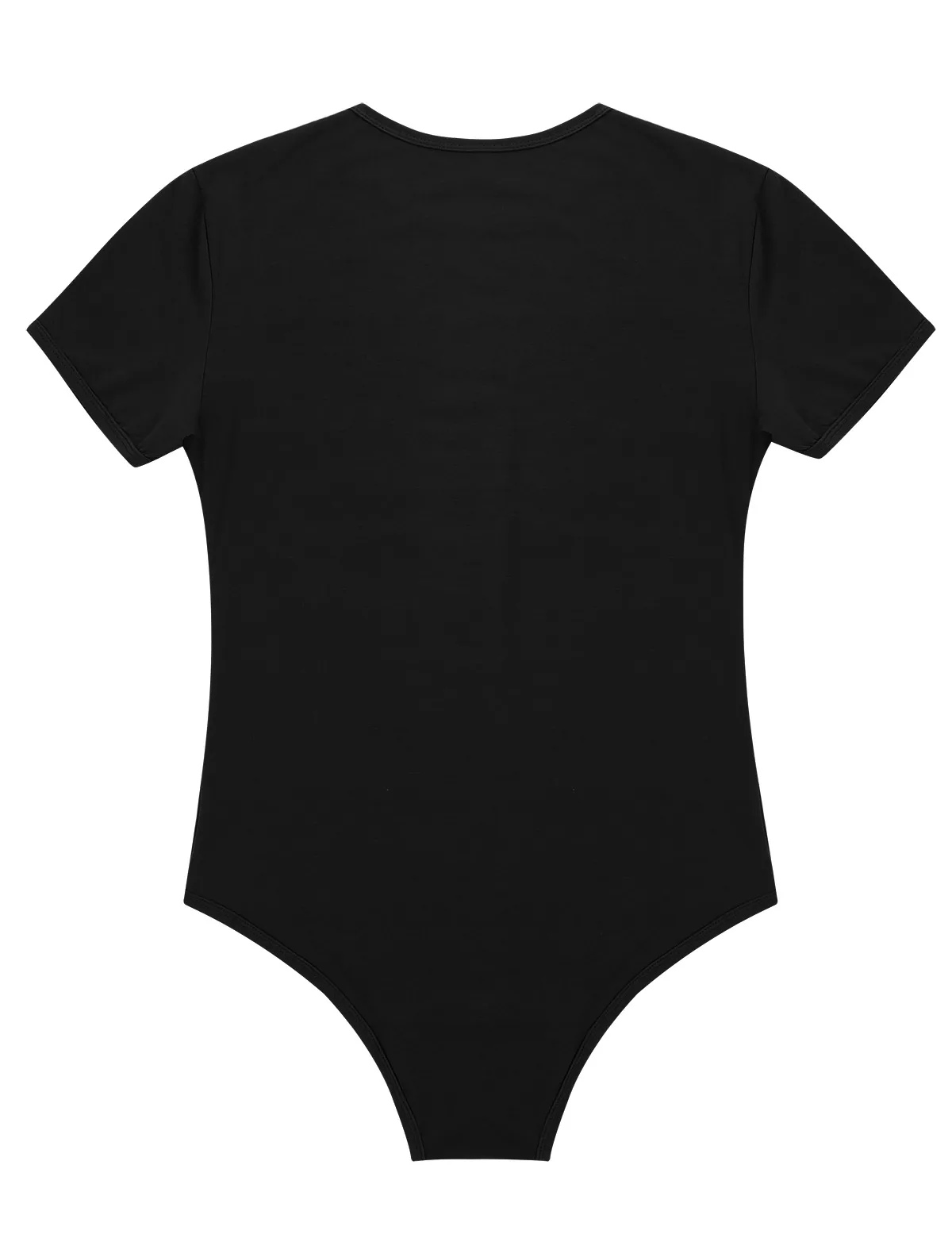 Men Short Sleeve Leotard Top One Piece Press Button Crotch Shirt Bodysuit Romper Snappies Pajamas Undershirt