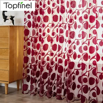 

Topfinel Circle Geometric Modern Sheer Curtain Panel for Living Room the Bedroom Kitchen Blinds Window Treatment Draperies Decor