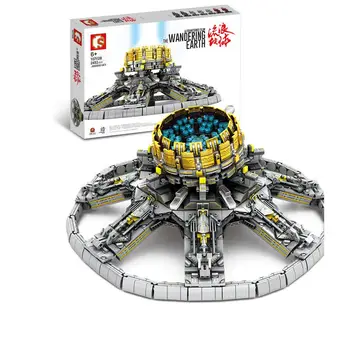 

107028 2453Pcs The Wandering Earth Planetary Engine Military Series Building Blocks Bricks Model toys Christmas gift