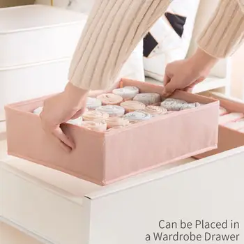 

3pcs Bra Bag Nonwoven Storage Box Portable Wardrobe Organizer Underbed Drawer Divider Box Closet Storage Box Home Clothing