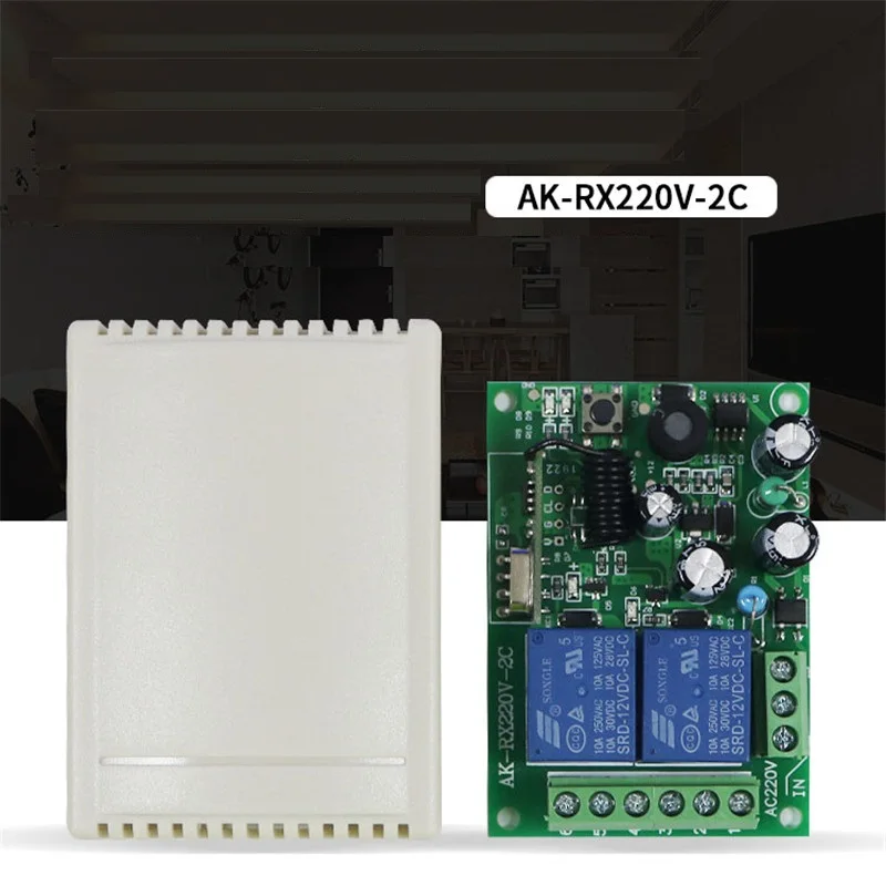 AC 85V 110V 220V 2CH RF беспроводной пульт дистанционного управления 1 шт передатчик с 2