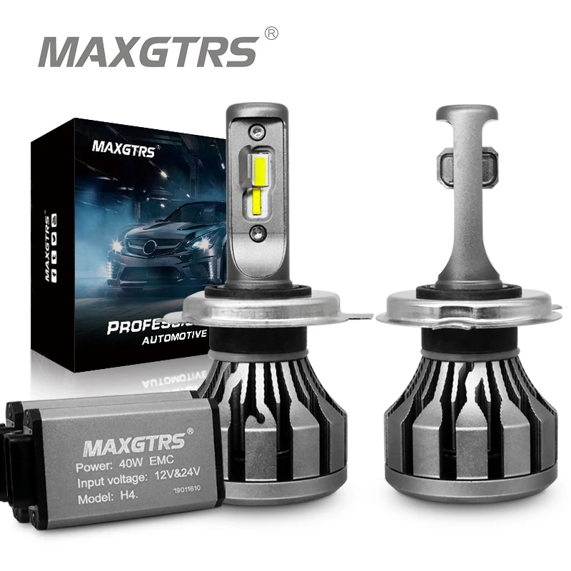 2x автомобильная светодиодная лампа для фары H1 H7 H4 LED H8/H11 HB3/9005 HB4/9006 9012 CSP Chip 80 Вт 12000LM