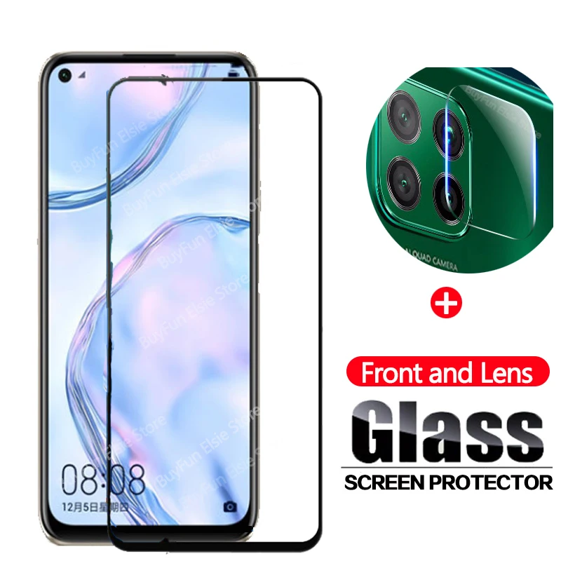 

2-in-1 camera protector Glass for huawei p40 lite protective glass for huawei p40 light p 40lite p40lite tempered glass film