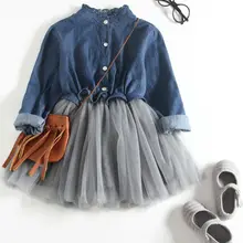 Осеннее и зимнее Новое Женское модное вельветовое кружевное платье с длинными рукавами и круглым вырезом