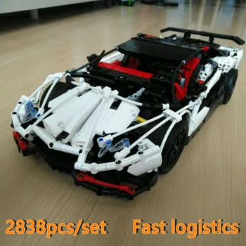 

MOC Technic series Super Racing Car MOC-3918 fit truck Model Building Blocks Bricks Educational Gift kid diy toys boy