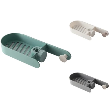 

Faucet Rack Storage Rack,Sink Caddy Organizer, Kitchen Organizer Sponge Brush Holder Soap Tray