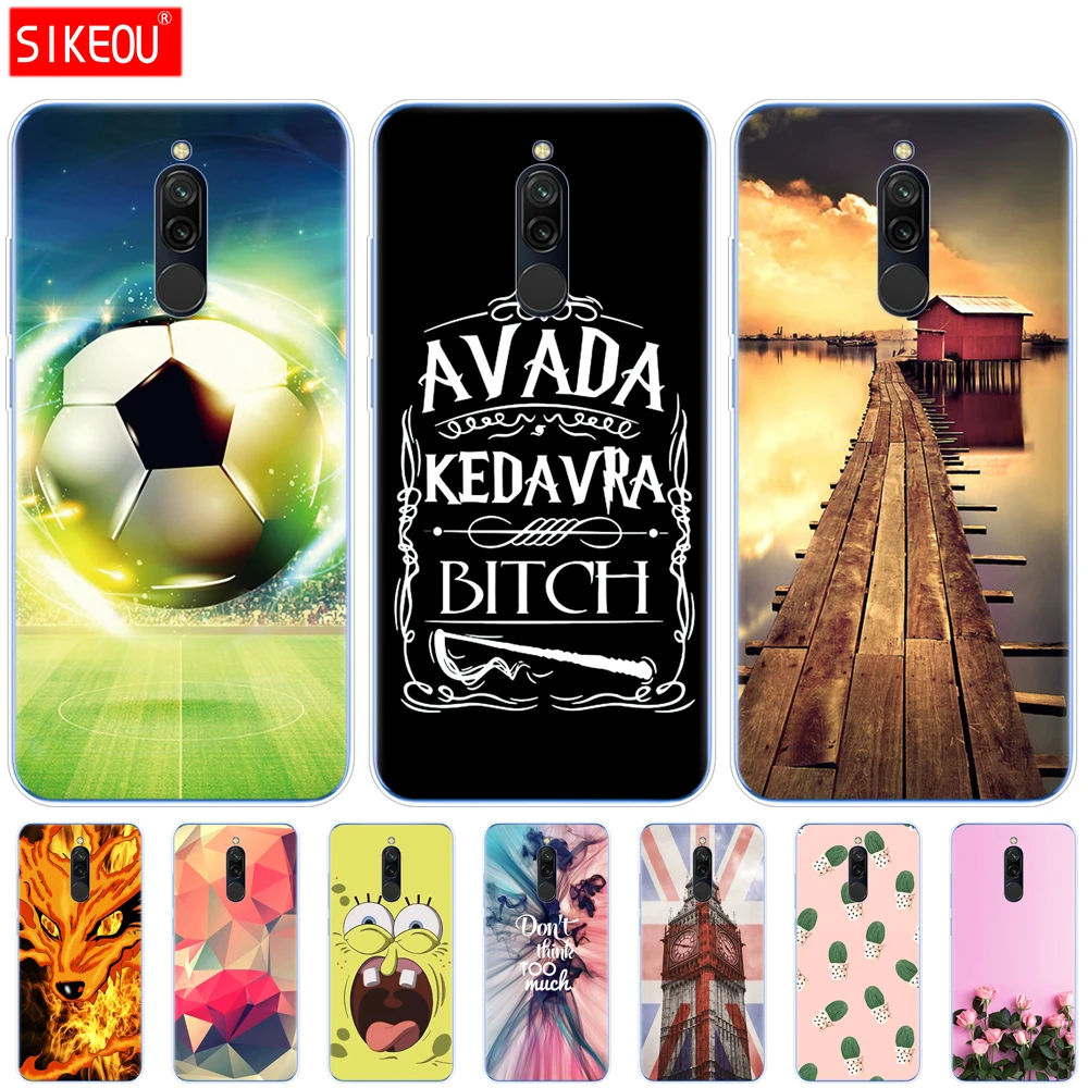 Силиконовый чехол для xiaomi redmi 8 чехол s полная защита мягкая задняя крышка из ТПУ на redmi 8 бампер hongmi 8 чехол для телефона coque cat