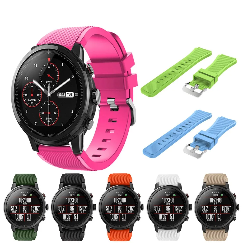 Замена мягких силиконовых спортивных часов ремешок для Amazfit Stratos смарт часы 2S