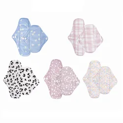 Happyflute – ensemble de serviettes hygiéniques intérieures en charbon de bambou, coussinets menstruels réutilisables pour maman, doublure imperméable et lavable, 10 pièces/ensemble 