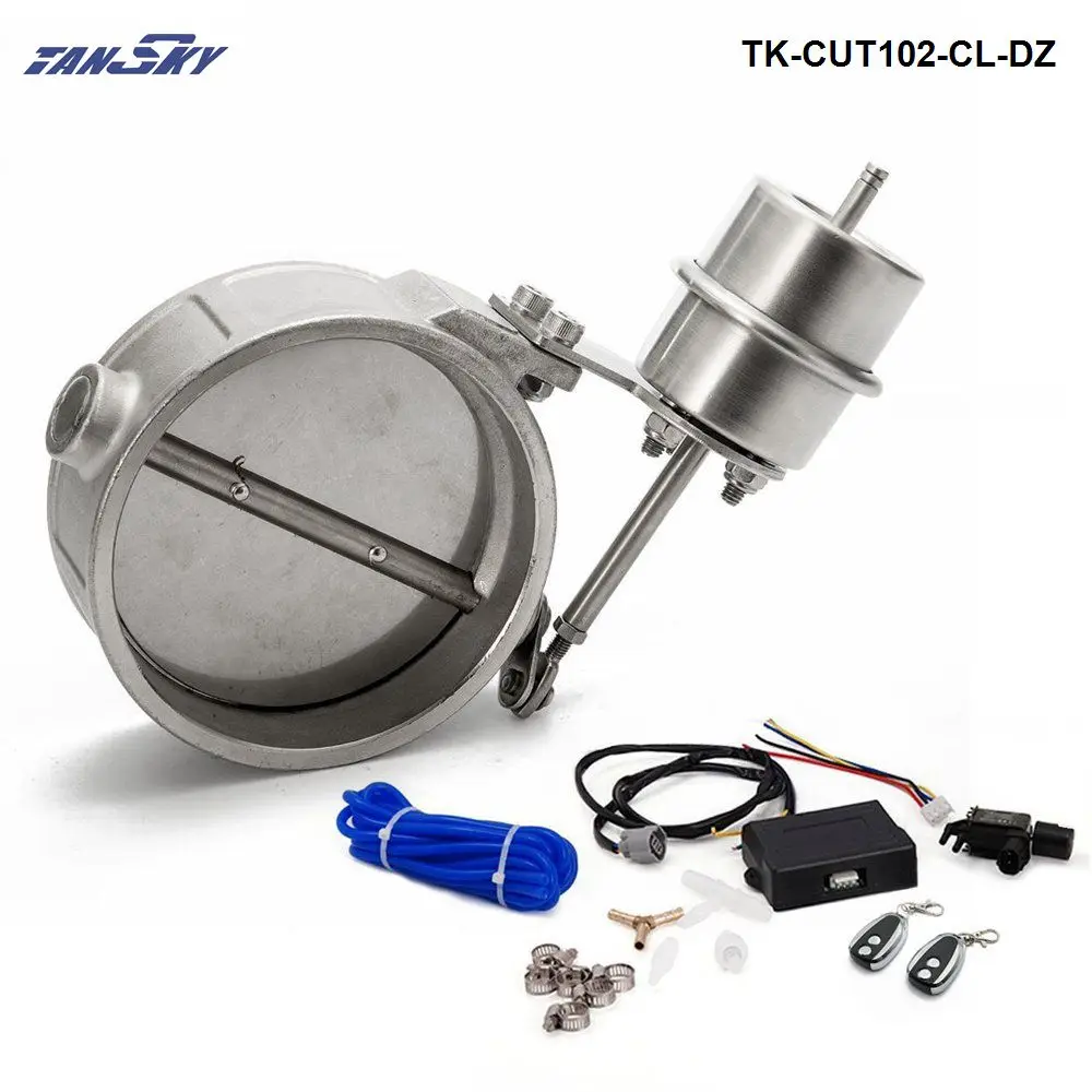 Exhaust Control Valve With Vacuum Actuator Cutout 4/" 102mm Pipe Closed with ROD