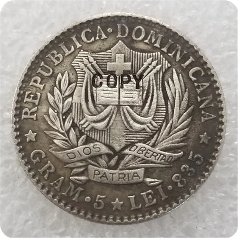 1891 Доминиканская Республика 1 Франко имитация монеты