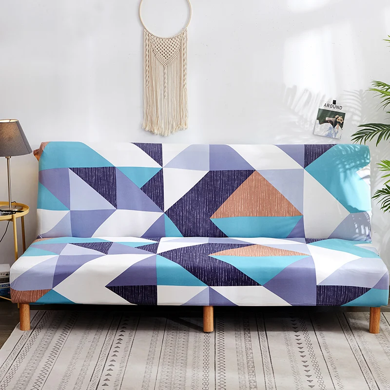 

Folding Sofa Bed Cover All-wraped Spandex Elastic Stretch Armless Sofa Couch Cover Protection Pad Sofa Towel