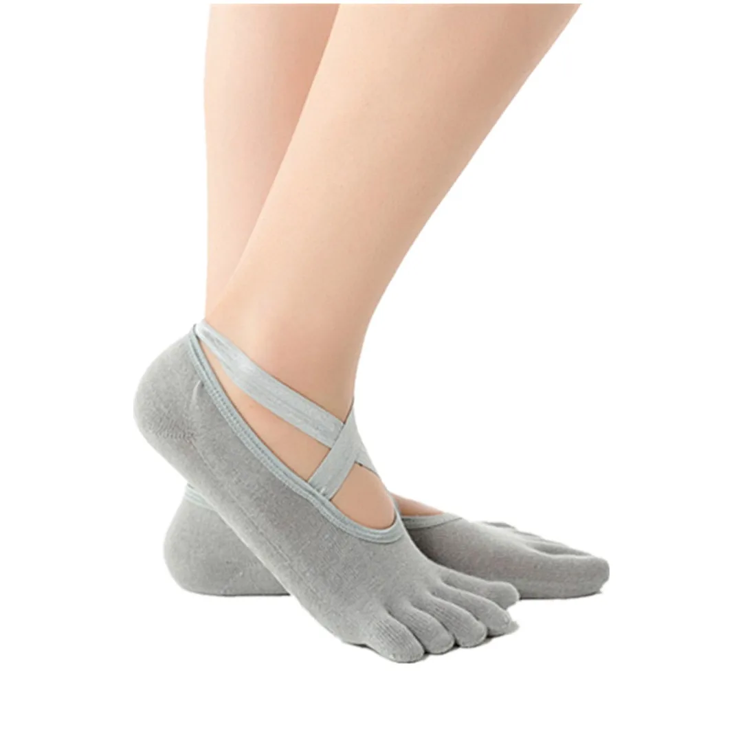 Gray KLV мужские 1 пара мужские wo мужские сетка Meias спортивные носки с отдельными пятью пальцами ног повседневные хлопковые одноцветные носки горячая Распродажа удобные - Цвет: Gray