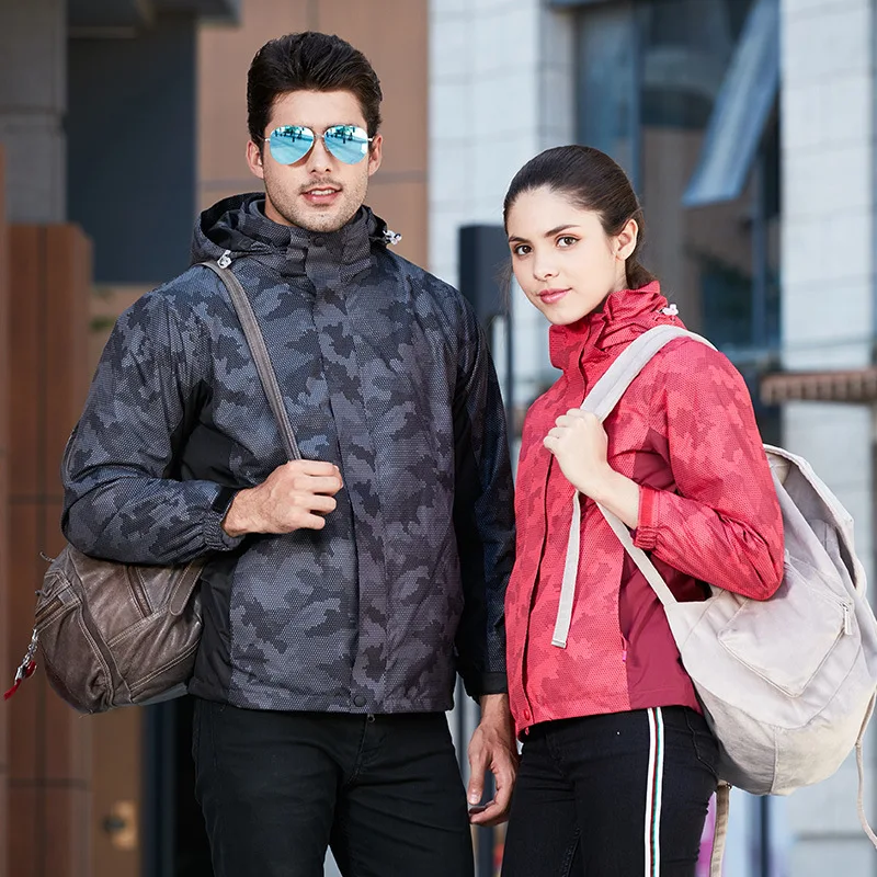 Outdoor Camouflage Wandelen jassen Winter Mannen Vrouwen 3 in 1 Twee stuk set Dikke warme Windjack Winddicht Waterdicht camping jas Outdoor Camouflage Wandelen jassen Winter Mannen Vrouwen 3 in 1 Twee stuk set Dikke warme Windjack Winddicht Waterdicht camping jas