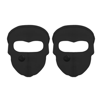 

2Pcs Full Face Mask with Breathing Valve Riding Mask Face Mask Outdoor Mask Anti Saliva Anti Dust