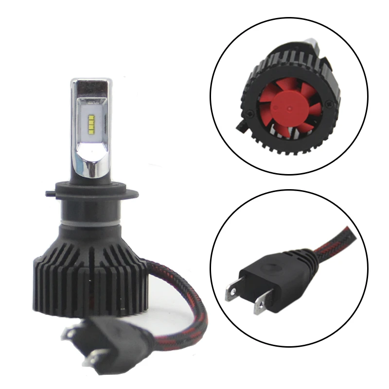 SHUOKE T8 H7 светодиодный Авто Запчасти фар автомобиля 1860 чип 12V 30W 8000LM 6000K ультра яркий