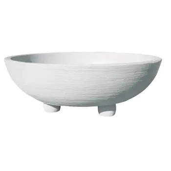 

Planter round Mediterraneo 65x32cm. Concrete lightened lifelike white color