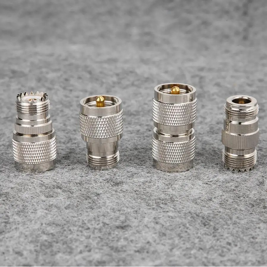 4 шт. M к N RF латунь 50ohm коаксиальный концентрический адаптер Разъем конвертер комплект