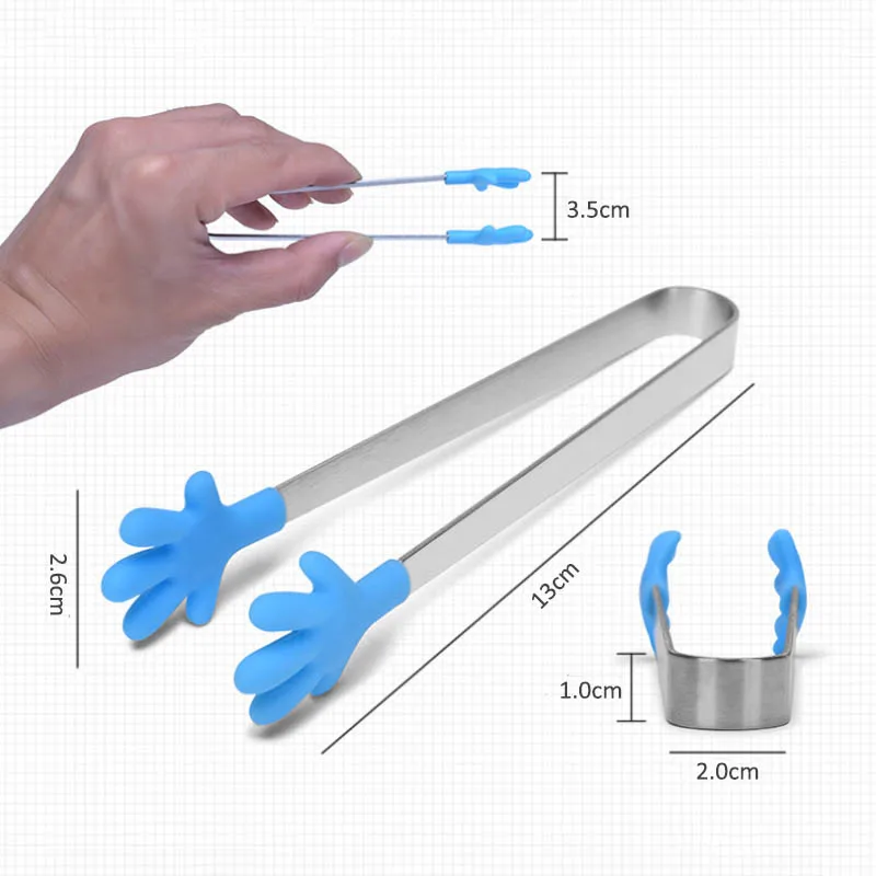 Силиконовый зажим для Нескользящие 1 шт ладони дизайн нержавеющая сталь