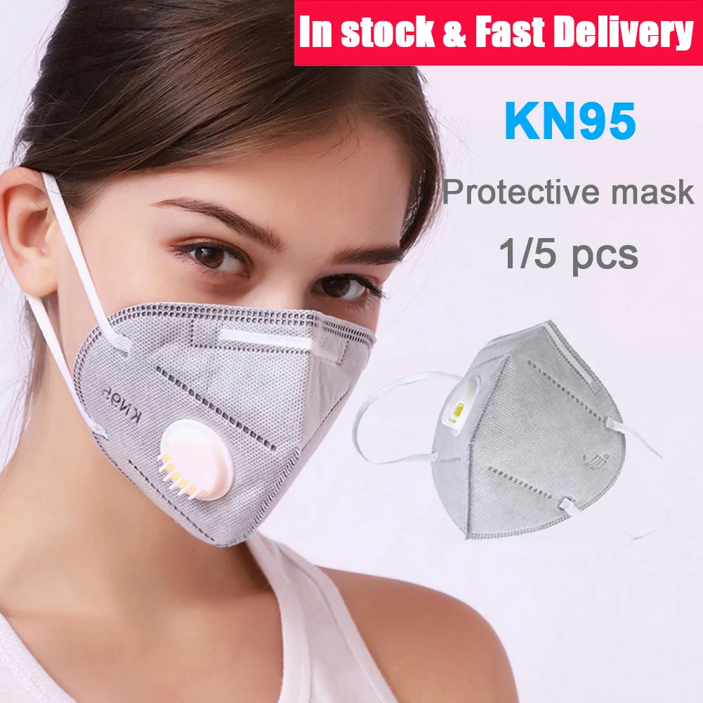 

Reusable KN95 Mask - Valved Face Mask N95 Protection Face Mask 95% Filtration Protective Mask Face Mask fast shipping