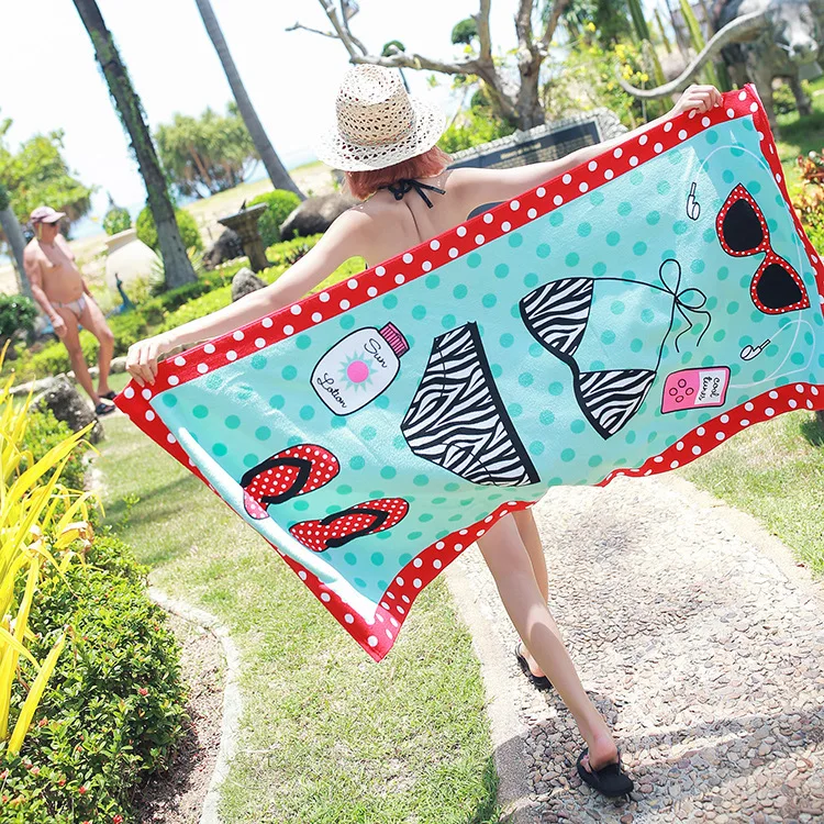 Cartoon Printing Couple Microfiber Beach Towel for Travel Beauty Gym Sport Towels Soft Face Hand Bath Car |