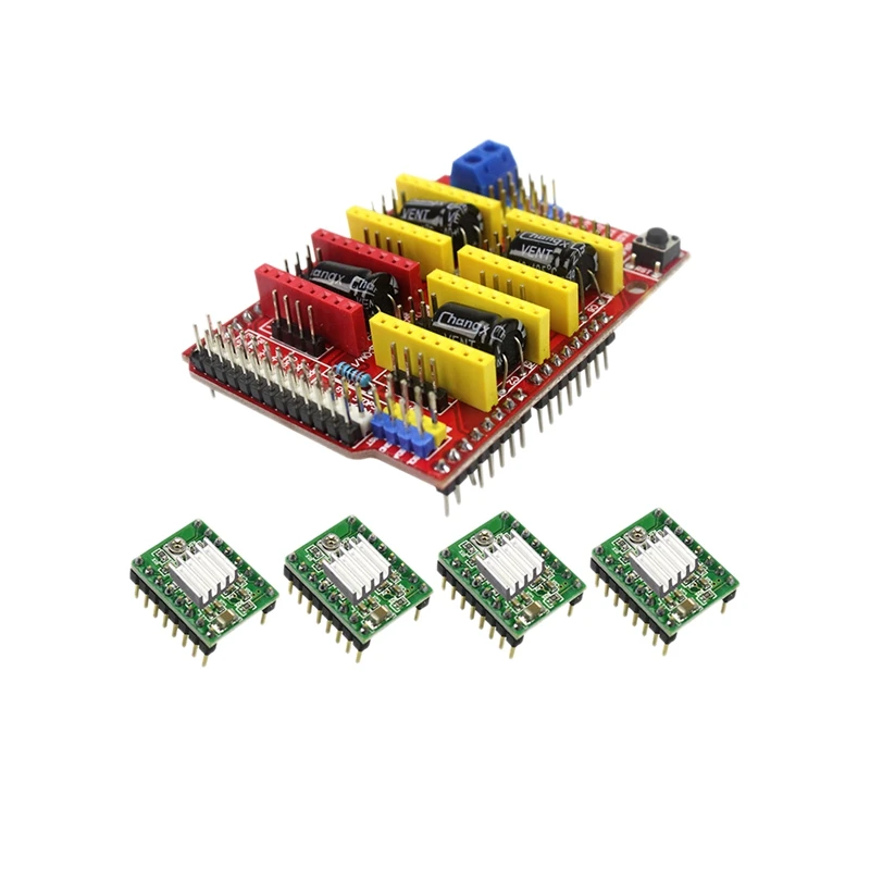 

5Pcs A4988 Stepper Motor Driver Controller Ramps 1.4 Compatible Stepstick Motor Driver Module with Heat Sink for 3D Printer