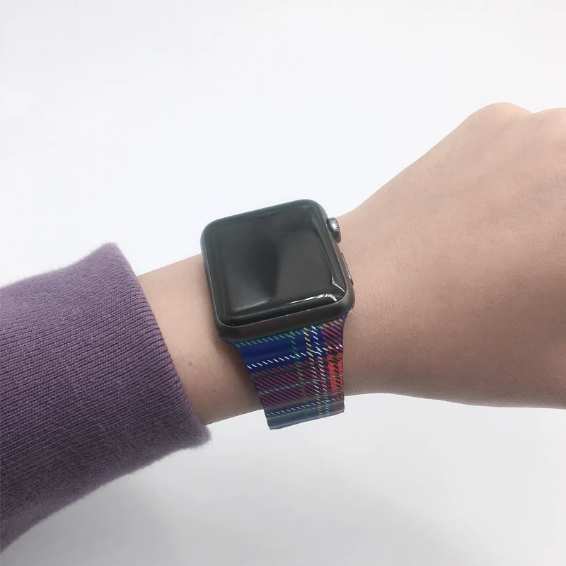 40 мм, длина-44 мм, ремешок для наручных часов для Apple Watch, версии 4 5 двойной магнитной застежкой петля кожаный ремешок для Apple Watch Series 1, 2, 3, ремешок 38/42 мм