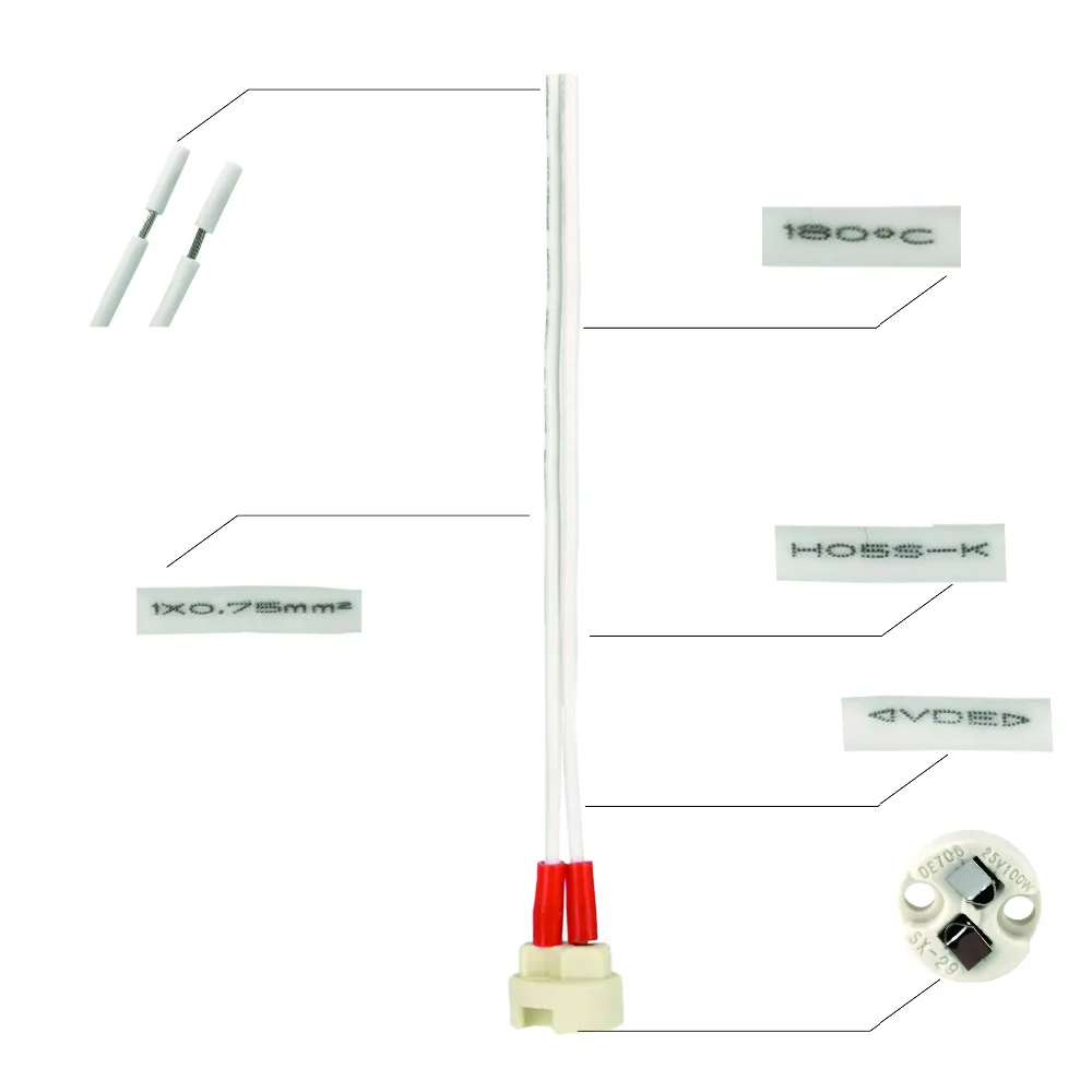 Mr16 socket and cable detail