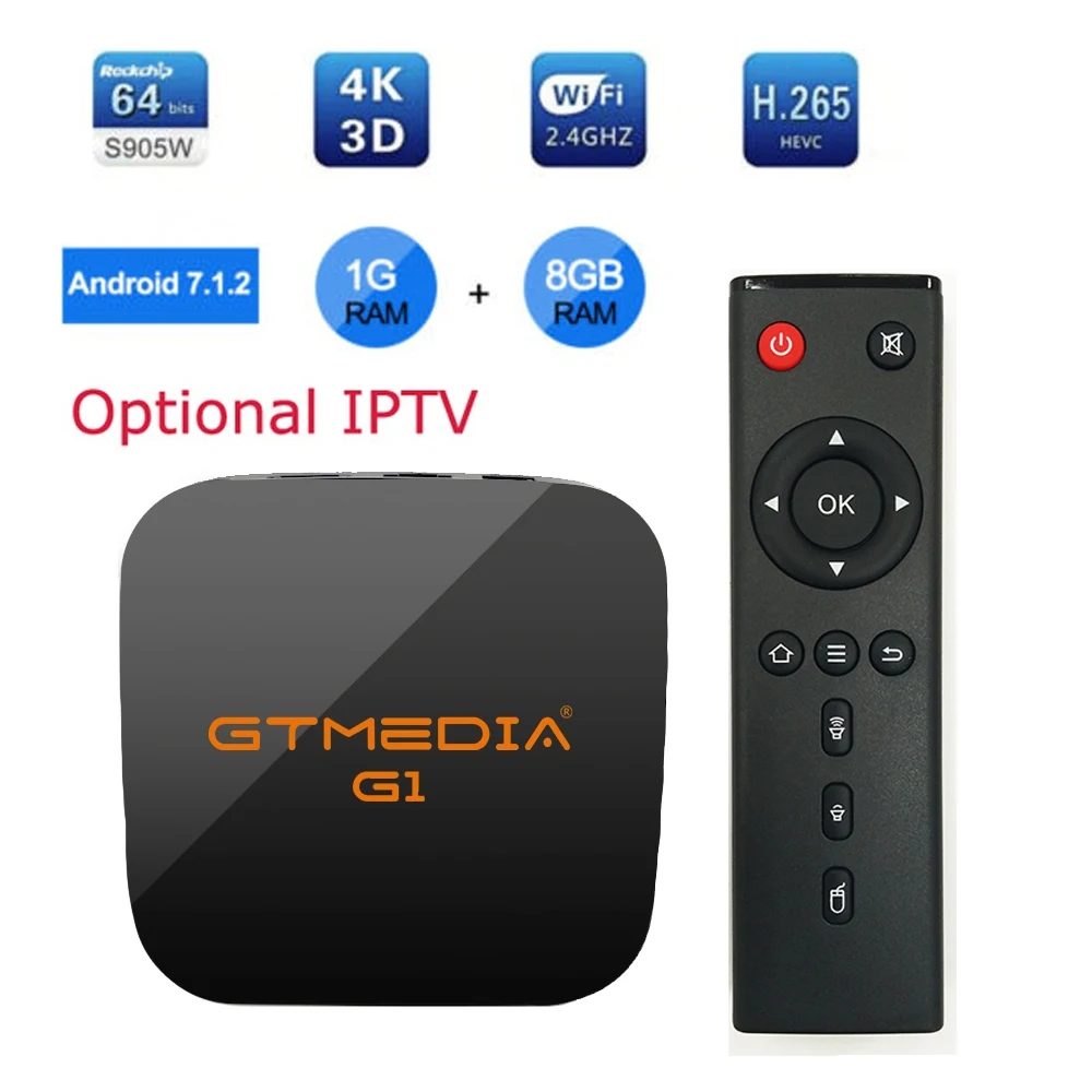 GTMEDIA G1 ip tv box 1 год подписки Португалия Германия Бельгия Франция Испания Netherland Швеция для M3U Enigma 2 Android tv Box