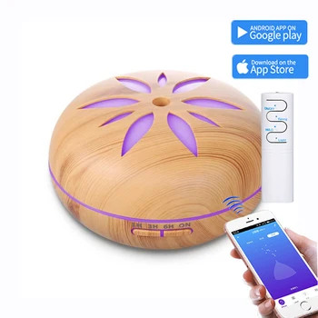 

550ml smart life app Aroma Air Humidifier remote grain LED lights Essential Oil Diffuser Aromatherapy Electric Mist Maker Home