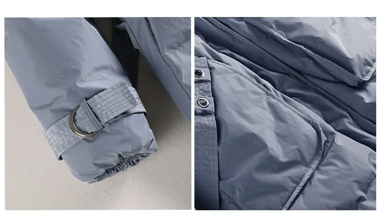 5xl размера плюс, новинка, хлопок, Женская Корейская версия, утолщенное, зимнее, длинное, выше колена, большой, с меховым воротником, пальто, 8818
