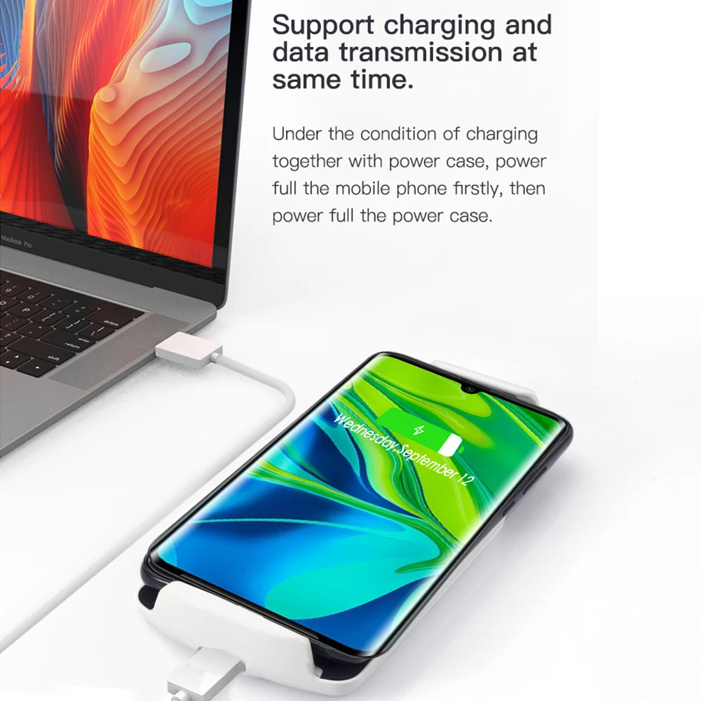 Для Xiaomi mi Note 10 mi CC9 Pro 5000 мАч, запасное зарядное устройство, внешний аккумулятор, чехол, расширяемый до 6,5 дюймов, защитный чехол, сумка, Coque Fundas