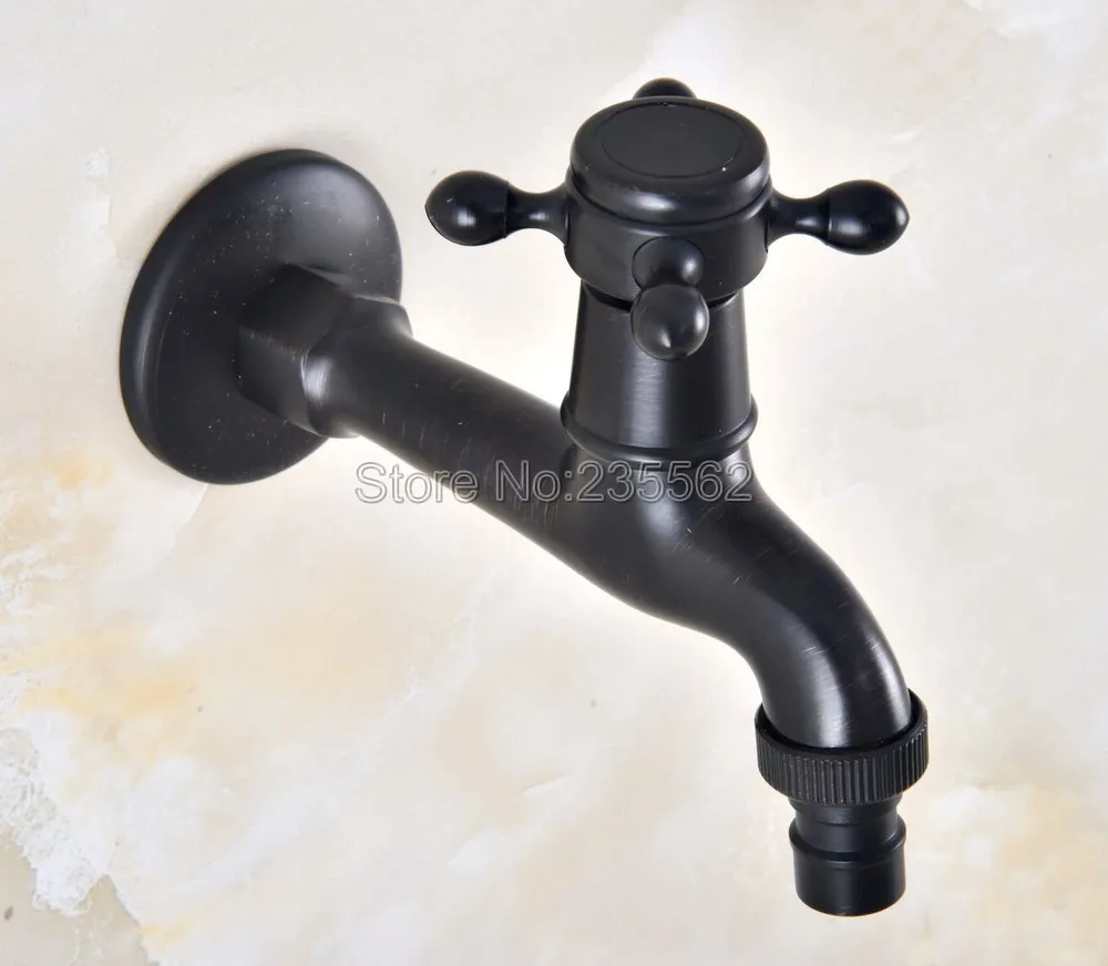 Black Oil Rubbed Brass Mop Pool Faucet / Laundry Sink Cold Water Tap And Washing Machine Faucet
