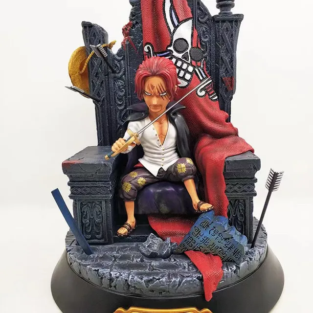 24cm Anime One Piece GK Shanks The throne PVC Action Figure Model Collectible Toys
