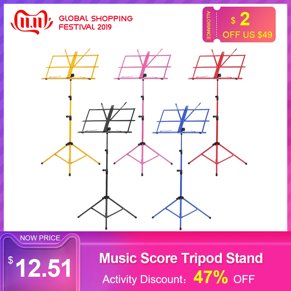 

Music Score Tripod Stand Foldable Lightweight Waterproof Carrying Case Suitable for Violin Piano Guitar Musical Instrument
