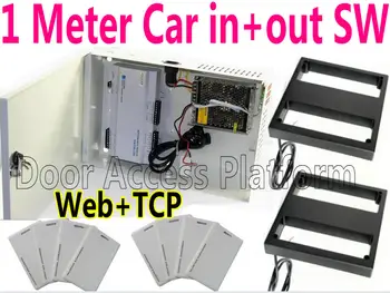 

1 Meter Reading distance Vehicle Car In+Car Out Exit Both way Control PSU Metal Case UPS Power Controller IP PCB All-in-one Box
