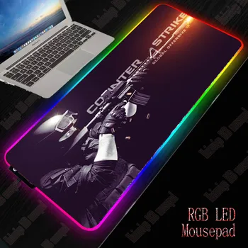 

XGZ Gaming Mouse Pad RGB LED Light Mat Natural Rubber Computer Soft pad Large Keyboard Desk For CSGO