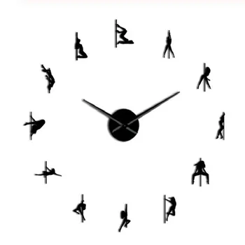 

big wall clock sexy art new home decorations living room quartz Metal modern design decorative wall stickers clocks watch